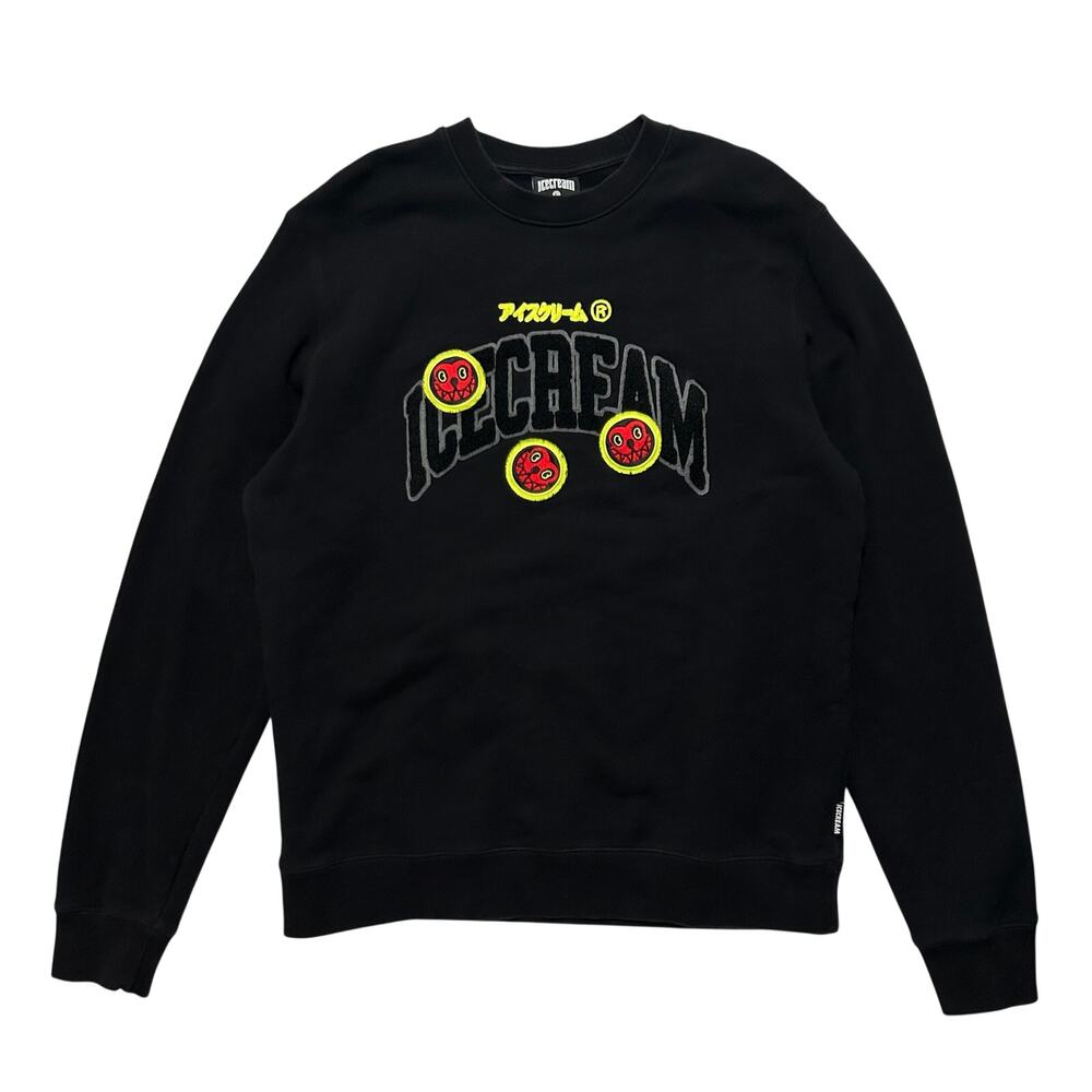 Ice Cream End Game Pullover Crewneck Sweater Black Size L
